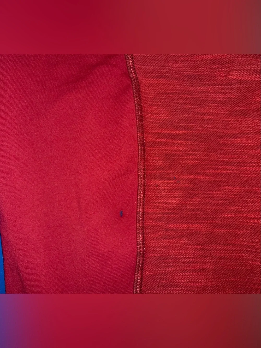 Lululemon Red Heathered Moto Leggings Side Pockets Full Length